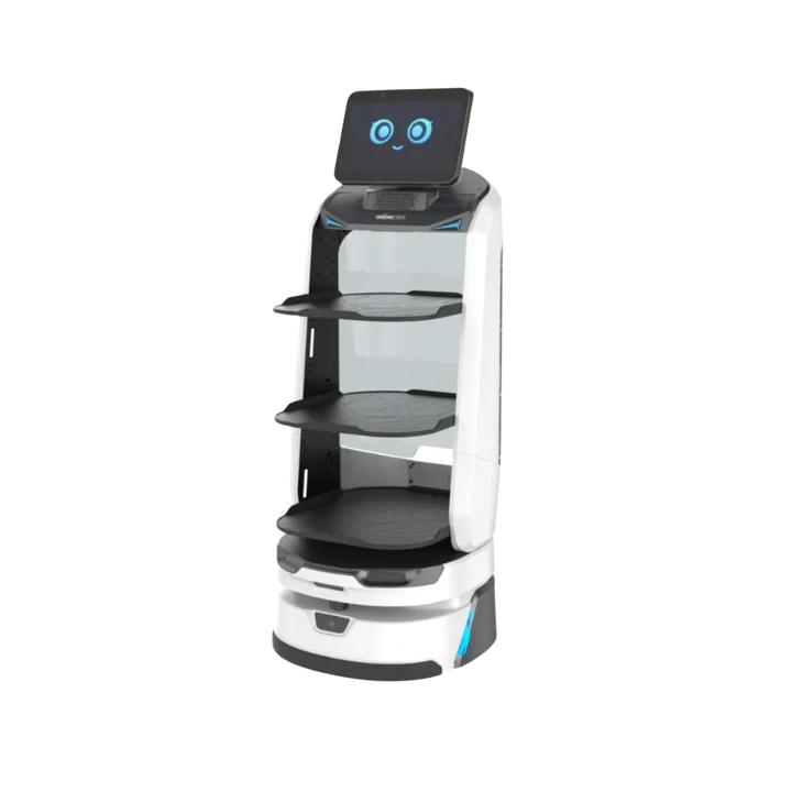 Tray delivery robot pictured for the Lucki and Lucki Pro catalogue entry