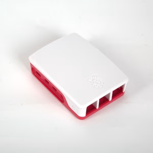 Raspberry 4B Red+White ABS Case