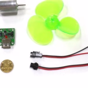 90 mm Big Three-Leaf Micro Wind Generator DC Motor Set with Propeller