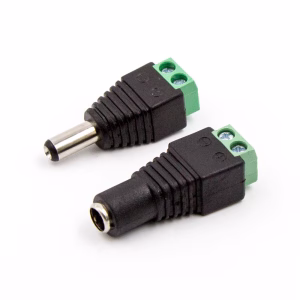 Male + Female 2.1*5.5 mm for DC Power Jack Adapter Connector Plug For CCTV Camera