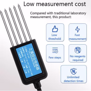 Soil Integrated Sensor 
with 2M Cable 5pin Probes RS485 Output 
Temperature + Humidity + EC + NPK + PH
