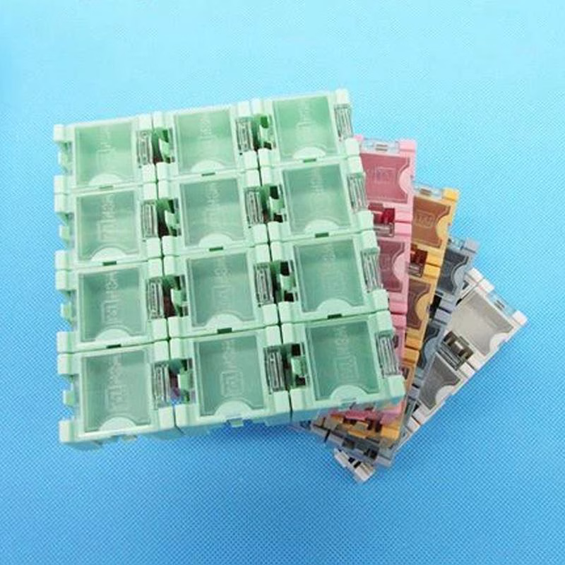 NO.2 SMD Component Box (MOQ50pcs) Size: 75*31*21 mm Available Color: Pink/Blue/Green