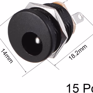 DC-022 with nut female DC power jack 5.5*2.1 mm