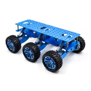 Black 6WD Search Rescue Platform Smart Car Chassis Damping Off-road Climbing WIFI Car