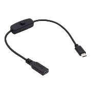 28cm 4A Type-c Male to Female Cable with Switch for Raspberry Pi 4
