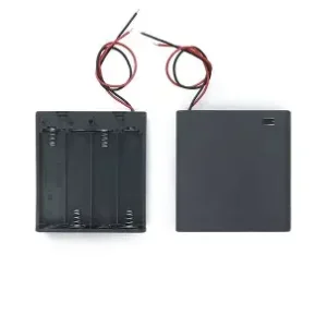4 x AA Battery Holder Box, With Cover/on-off
