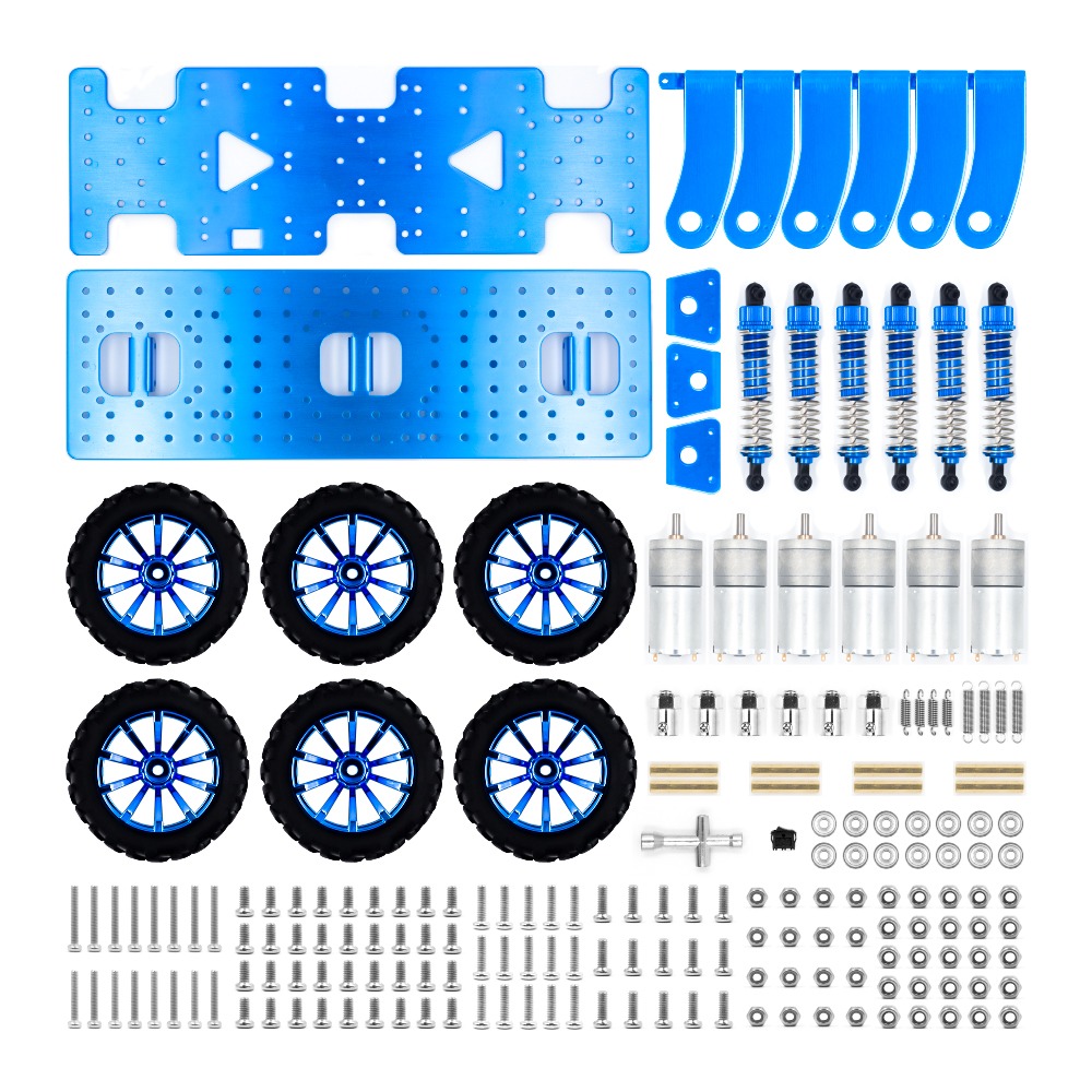 Black 6WD Search Rescue Platform Smart Car Chassis Damping Off-road Climbing WIFI Car - Image 3