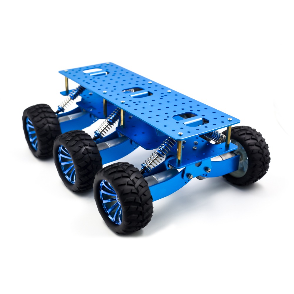 Black 6WD Search Rescue Platform Smart Car Chassis Damping Off-road Climbing WIFI Car - Image 4