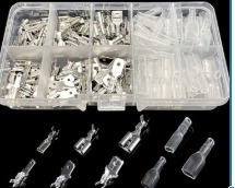 180PCS Wiring Head and Terminal Set of Protective Sleeve for Cold Pressed Spring Inserts Kit(Plastic Box)(2.8mm/4.8mm/6.3mm*20set)