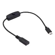 28cm 4A Type-c Male to Female Cable with Switch for Raspberry Pi 4 - Image 2