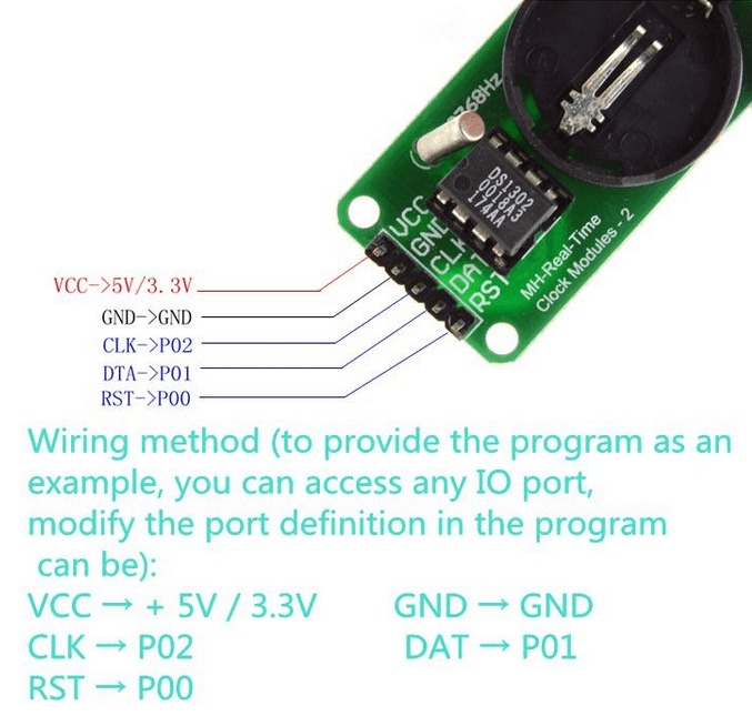 DS1302 Real Time Clock Module for Arduino compatibile without Battery - Image 2