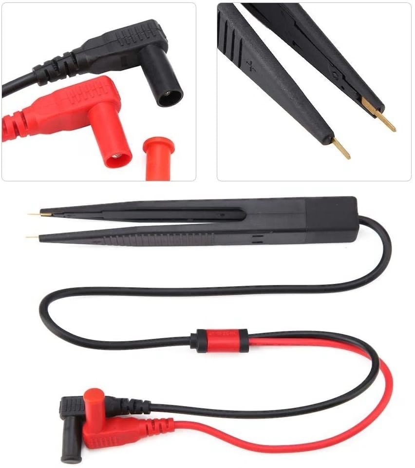 Multimeter Test Leads Capacity Tester Pen SMD Test Probe Lead Tweezers LCR Testing Tool