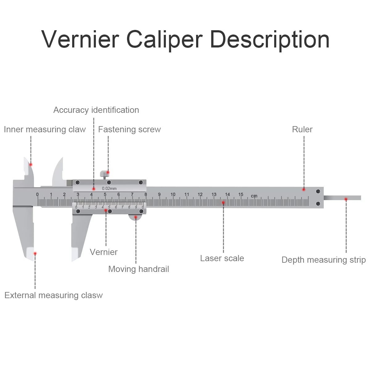 Vernier Calipers Stainless Steel For 0-150 mm - Image 3